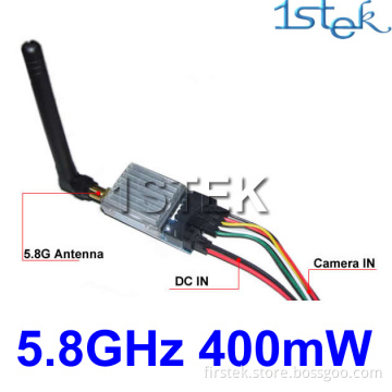 5.8Ghz FPV Video AV TX 400mW 4.0Km For RC Plane